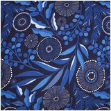 De Witte Lietaer Dekbedovertrek Moonflower Cobalt Blue - Eenpersoons - 140 x 200/220 cm - Katoen Flanel