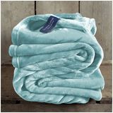 De Witte Lietaer Fleece deken Mineral - 150 x 200 cm - Blauw