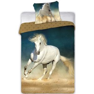 Animal Pictures Dekbedovertrek Paard - Eenpersoons - 140  x 200 cm - Katoen