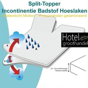 hotelgroothandel.nl - Splittopper Molton Waterdicht - Polykatoen --180x200/10-12