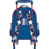Marvel Avengers Rugzak Trolley, Captain America - 31 x 27 x 10 cm - Polyester - 31x27x10 - Blauw