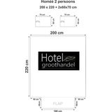 hotelgroothandel.nl - Dekbedovertrekset flanel - Grijs - 100% geruwd Katoen --140x200/220 + 1 kussensloop 60x70