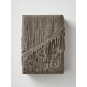 Dreamhouse - Hoeslaken Mousseline - Taupe - 100% Katoen - 140x200