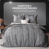 Sleeptime Katoen Kees Dekbedovertrek - Eenpersoons - 140x200/220 + 1 kussensloop 60x70 - Grijs