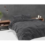 Sleeptime - Dekbedovertrek Velvet Uni Anthracite --200x200/220 + 2 kussenslopen 60x70