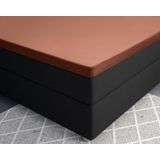 Primaviera DeLuxe Topper Satijn Hoeslaken Bruin - 90x220