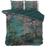 Sleeptime - Raddison Flower - Dekbedovertrek - Groen - 200x200x220 + 2 Kussenslopen 60x70