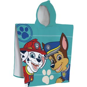 Paw Patrol Poncho / Badcape, Summer - 60 x 120 cm - Katoen - 60x120 - Blauw