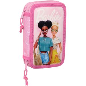 Barbie Gevuld etui, Girl -28 stuks - 19,5 x 12,5 x 4  cm - Polyester - 19,5x12x4 - Roze