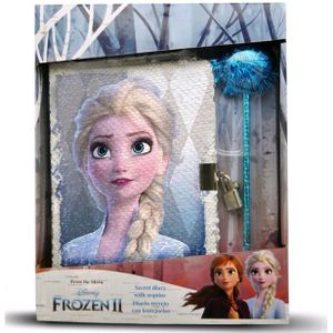Disney Frozen Dagb ek met Pailletten 22 x 27,5 x 5 cm inclusief pen - 22x27,5x5 - Multikleur