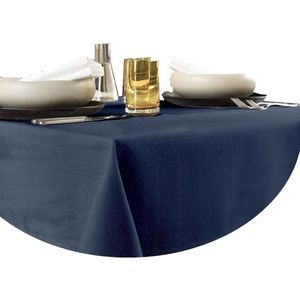 De Witte Lietaer Tafellaken Rond, Donkerblauw - 100% Polyester - 190 cm