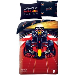 Red Bull Racing Dekbedovertrek - Eenpersoons - 140 x 200 cm / 70 x 90 cm - Katoen - 140x200 + 1 kussensloop 70x90 - Rood