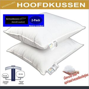 hotelgroothandel.nl 2 Pack HoofdKussen Wit - (2 stuks) - 60x70cm - Hotelkwaliteit