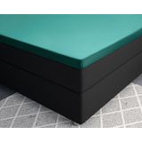 Primaviera - Deluxe Topper Hoeslaken - Donker Groen - Katoensatijn