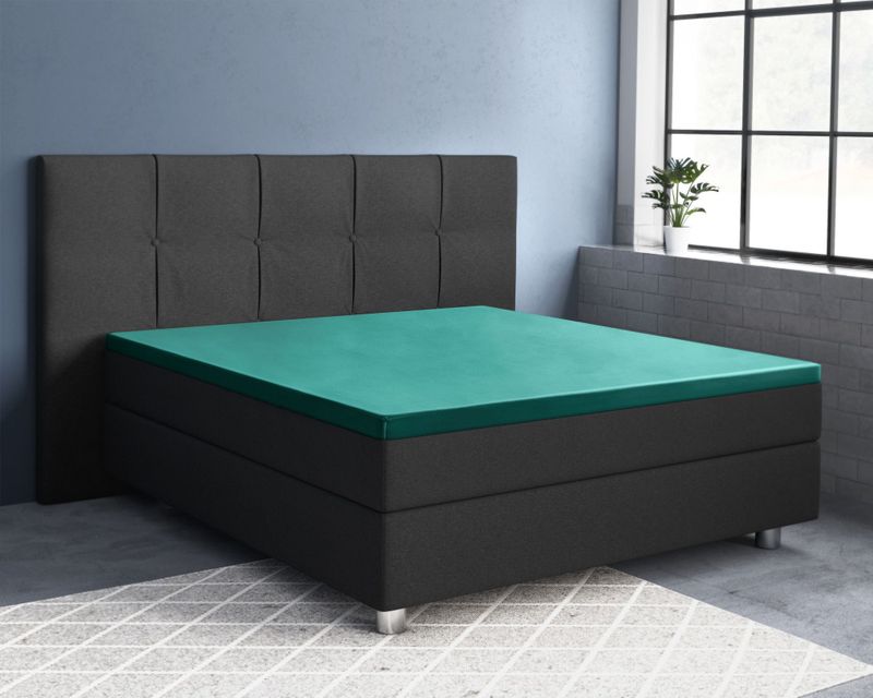 Primaviera - Deluxe Topper Hoeslaken - Donker Groen - Katoensatijn