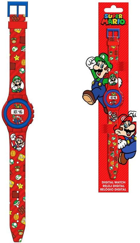Super Mario Digitaal horloge Play - 22 cm - 22cm - Rood