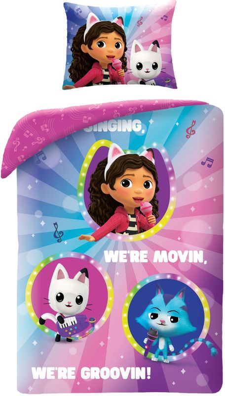 Dekbedovertrek - Gabby's Poppenhuis - Multicolor - 100% Polyester