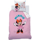 Disney Minnie Mouse Dekbedovertrek Happy - Eenpersoons - 140 x 200 cm - Katoen