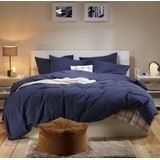 Moodit Dekbedovertrek Freya Evening Blue - Hotelmaat - 260 x 240 cm - Katoen Flanel