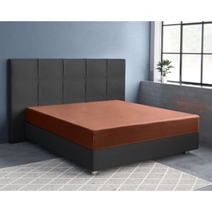 Primaviera DeLuxe - Satijnen Hoeslaken - Bruin - 100% Katoen - 180x200/30