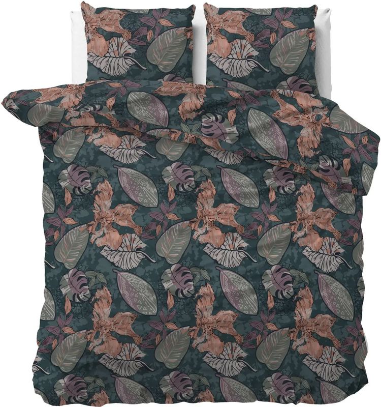 Sleeptime - Tushy - Dekbedovertrek - Groen - 240 x 200/220 cm