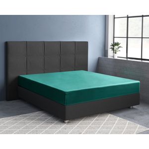 Primaviera - DeLuxe Hoeslaken - Donker Groen - 100% Katoen Satijn