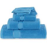 4 Pack Handdoeken - 4 stuks Ruche turquoise 50x100 cm - gekamde katoen 550g. M²