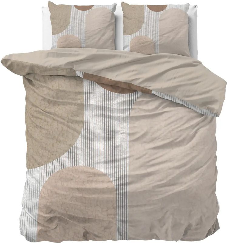 Sleeptime Dekbedovertrek Teddy Print Crème - 200 x 220 - Beige