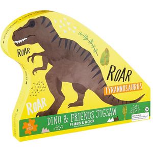 Floss & Rock Dinosaurus Puzzel 40 st. 60 x 41 cm - 60x41 - Multikleur