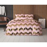 Sleeptime Wave Dekbedovertrek - 240X200/220 + 2 x kussenslopen 60x70 - Roze