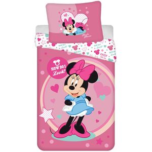 Disney Minnie Mouse - Dekbedovertrek Looks - (Let op - Met extra grote sloop 70x90cm) - Polyester --140x200 + 1 kussensloop 70x90