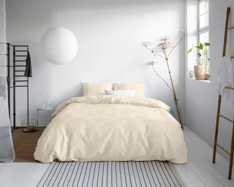 Dekbedovertrek - Wit - Katoen - 140x200 cm