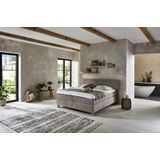 NoLizzz® - Aanbieding! - Boxspring Monaco - Pocketveren/koudschuim + Topmatras - Zand --160x210