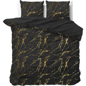Sleeptime Dekbedovertrek Marble Zwart - 100% Polyester - 240x220 + 2 kussenslopen 60x70