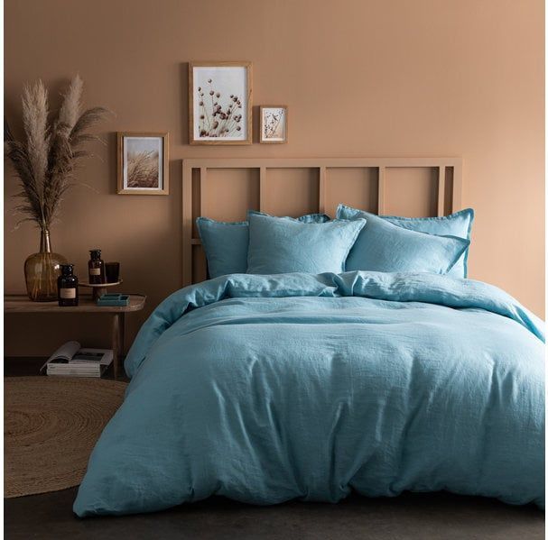Matt & Rose Dekbedovertrek IJsblauw - Hotelmaat - 260 x 240 cm, zonder kussenslopen - 100% Linnen