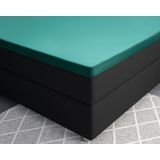 Primaviera - Splittopper Hoeslaken - Donker Groen - Katoensatijn