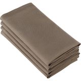 De Witte Lietaer Servetten Kalahari 51 X 51 Cm Katoen Bruin 4 Stuks