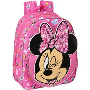 Disney Minnie Mouse Rugzak, Lucky - 34x28x10 cm - Polyester - Roze
