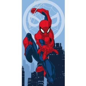 Spiderman strandlaken Jump - 70 x 140 cm - Kat en - 70x140 - Blauw