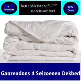 NoLizzz® - Ganzendons 4 Seizoenen Dekbed - 90% dons - Klasse 3+4 --140x220