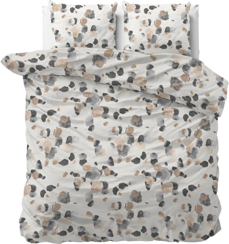 Sleeptime - Dekbedovertrek Spotty Zand - 200x200x220 - Inclusief 2 Kussenslopen 60x70 - Beige