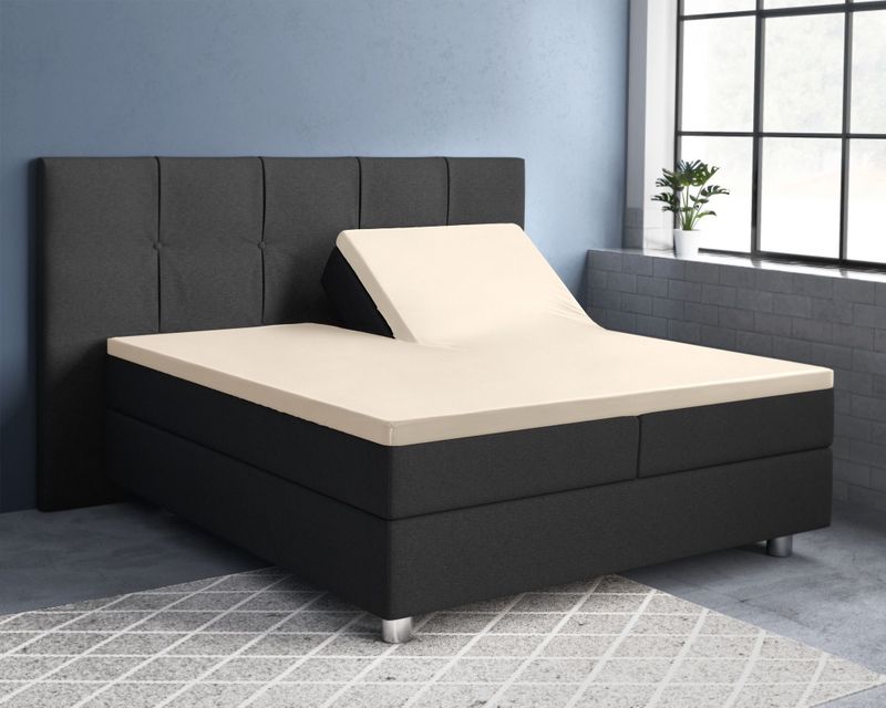 Primaviera - Splittopper Hoeslaken - Zand - Katoensatijn