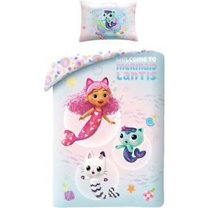 Gabby's Poppenhuis BABY Dekbedovertrek, Mermaid-Lantis - 100 x 135 cm + 60 x 40 cm - Katoen