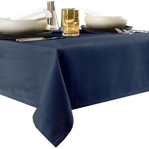 De Witte Lietaer Tafellaken, Gibson Donkerblauw - 100% Polyester - 145x360