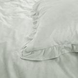 Sleeptime Dekbedovertrek Velvet Ruffles White - 140x200/220 + 1 kussensloop 60x70 - Wit