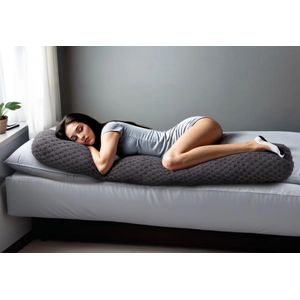 Sleeptime - Bodypillow - Antraciet - Grijs - Ergonomisch Nachtkussen