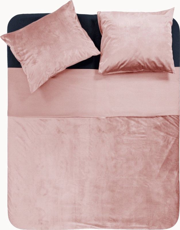 Sleeptime - Velvet Piping - Dekbedovertrek - Soft Pink - Velvet