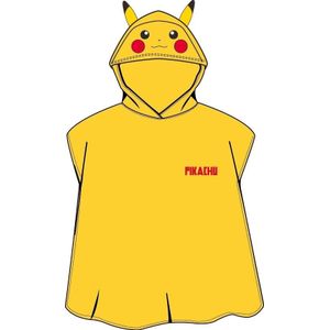 Pokemon Poncho / Badcape,  Pikachu - 50 x 115 cm - Kat en - 50x115 - Geel