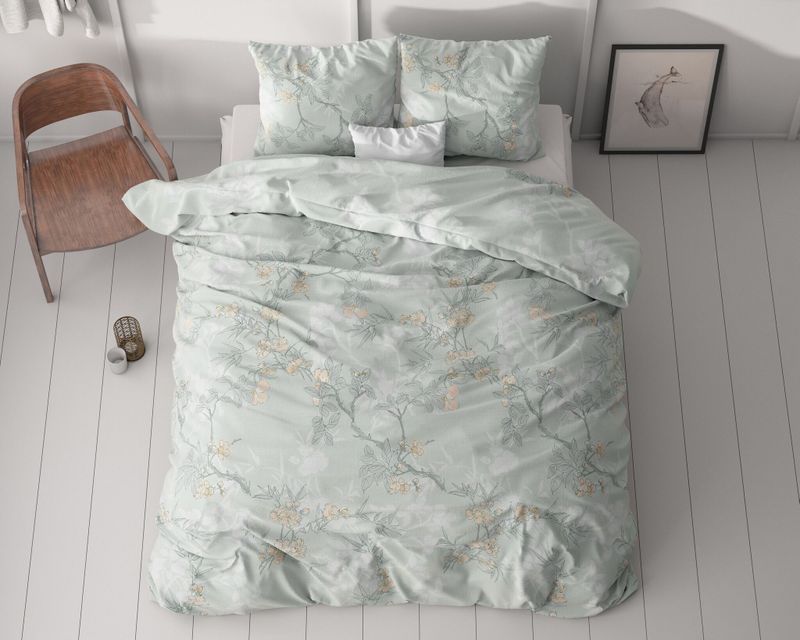 Sleeptime - Dekbedovertrek Blossom - Blauw - 140x200/260 + 1 Kussensloop 60x70