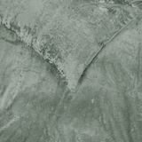 Dekbedovertrek - Crushed Velvet - Groen - 100% Polyester - Inclusief Kussensloop